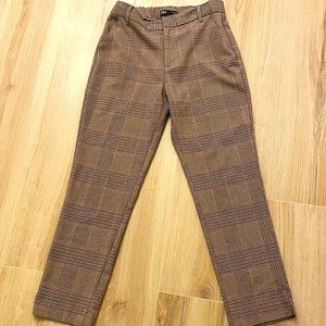 Petit Zara plaid dress pants.